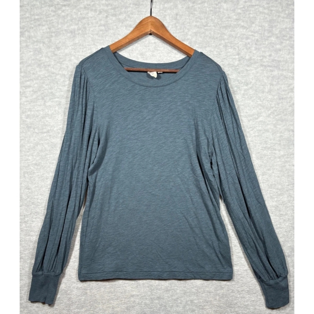Women's Blue Long Sleeve Top